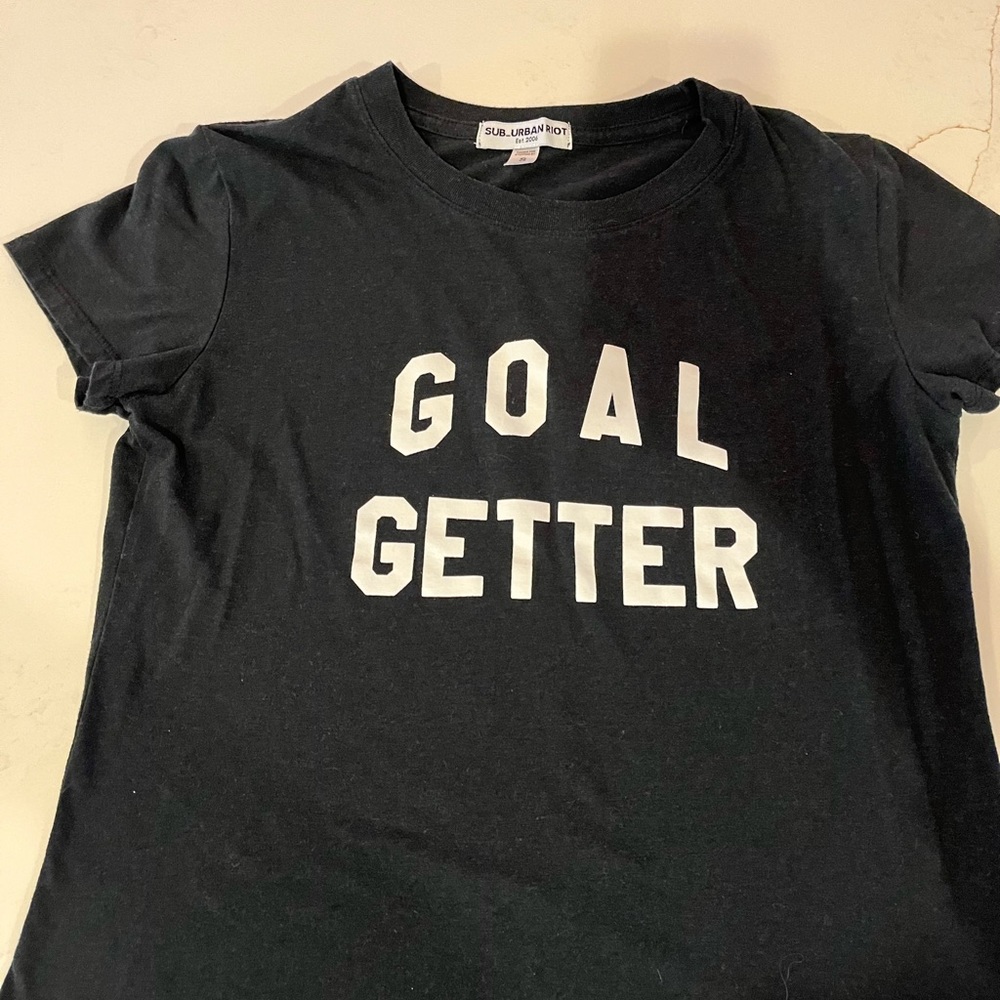 Evereve Sub Urban Riot “Goal Getter” T Shirt, Size Small
